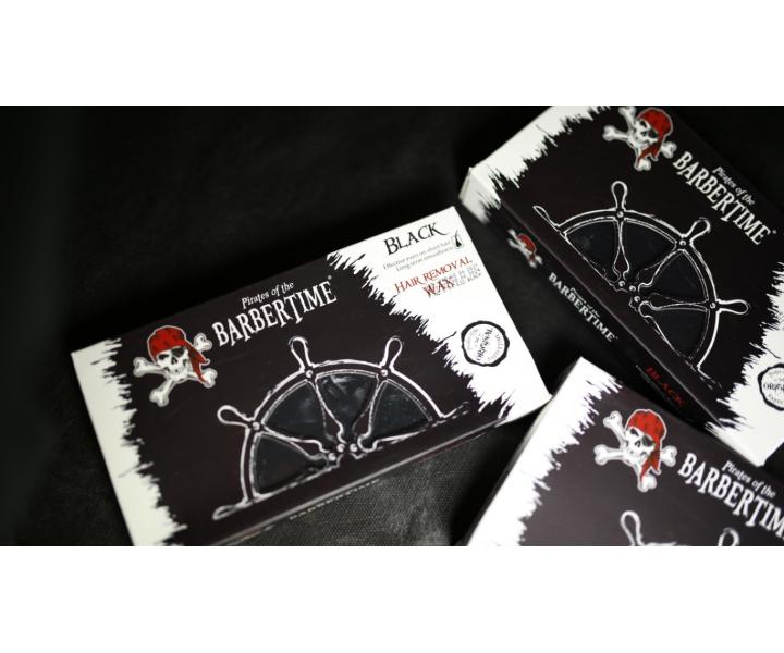 Depilační vosk Pirates of the Barbertime Hard Removal Wax Black - černý, 500 g