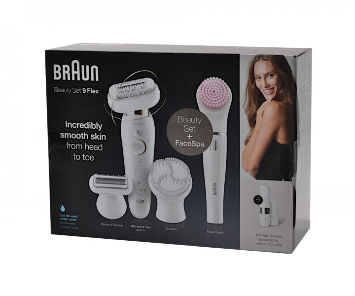 Dámský epilátor Braun Silk-épil 9 Flex 9105 + dámský strojek Braun Face Mini zdarma