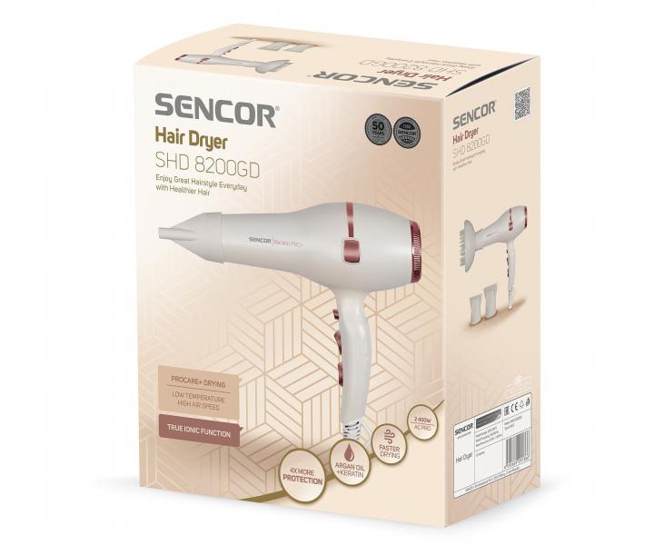 Fén na vlasy Sencor Keratin PRO+ SHD 8200GD - 2400 W