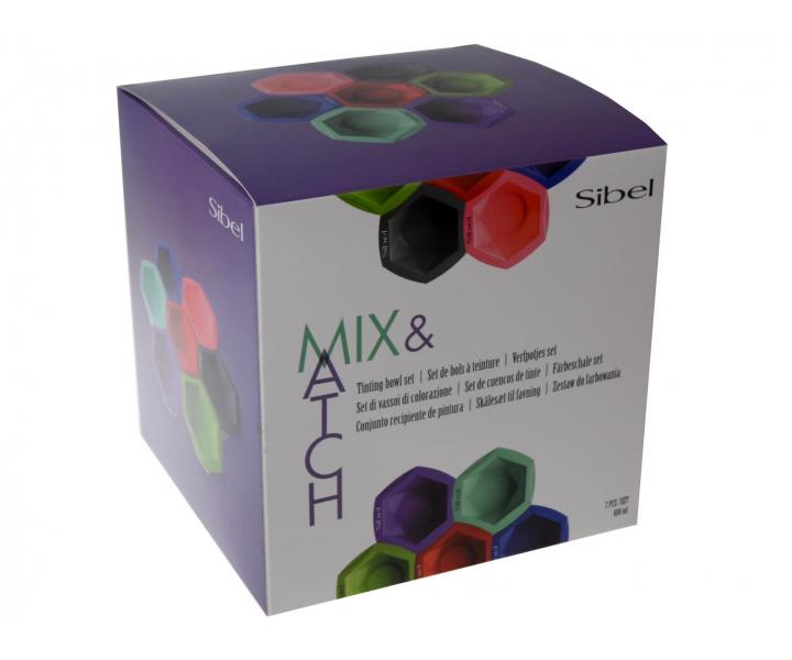 Sada barevných misek na barvení Sibel Mix & Match - 7 ks