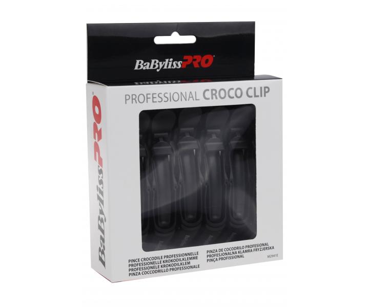 Klipsy do vlas BaByliss Pro Croco Clip - 6 ks, ern