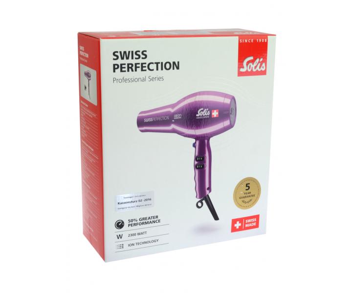 Profesionln fn na vlasy Solis Swiss Perfection 968.57 - 2300 W, fialov