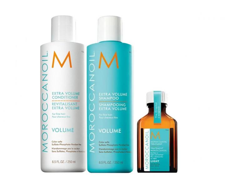 Dárková sada pro objem vlasů Moroccanoil Volume Beauty in Bloom + lehký olej 25 ml zdarma