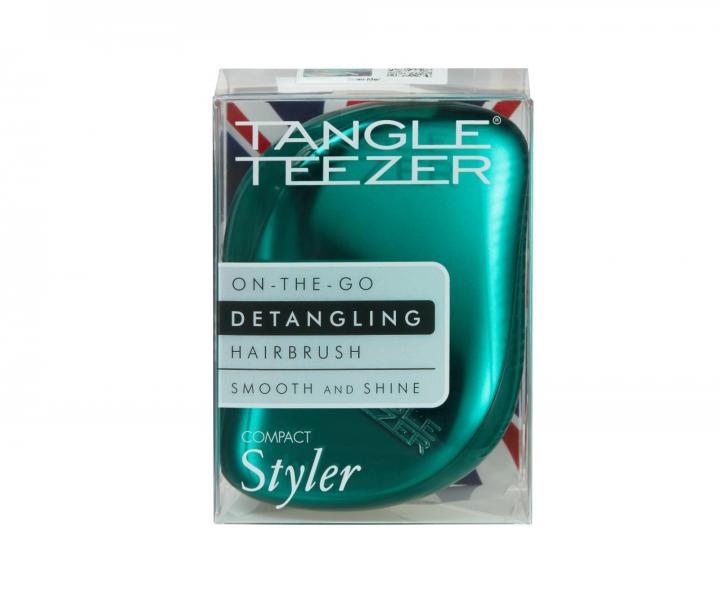 Kartáč na rozčesávání vlasů Tangle Teezer Compact Styler Green Jungle - metalický zelený
