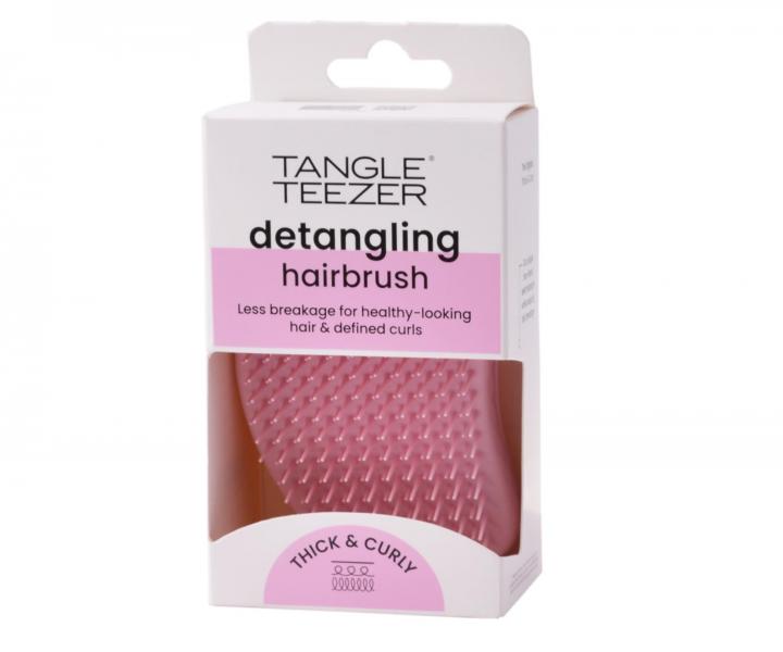 Kartáč na rozčesávání vlasů Tangle Teezer Thick and Curly - růžový