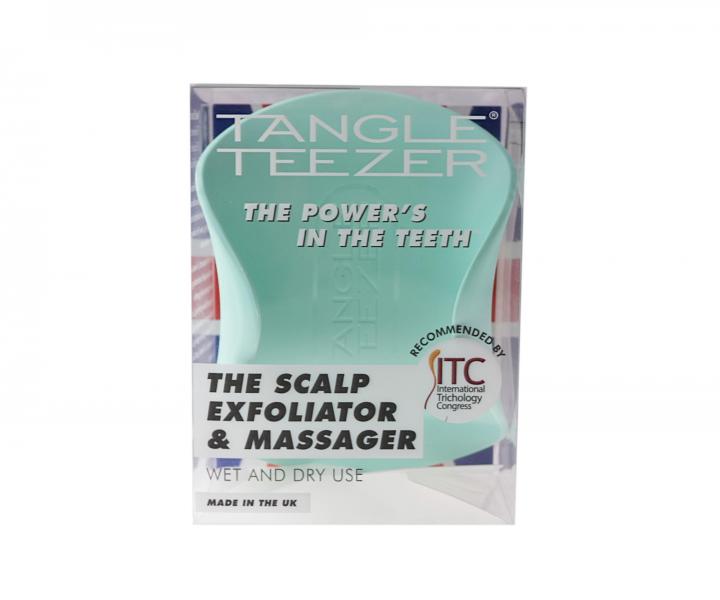 Masážní exfoliační kartáč na pokožku hlavy Tangle Teezer Scalp Brush Mint - tyrkysový