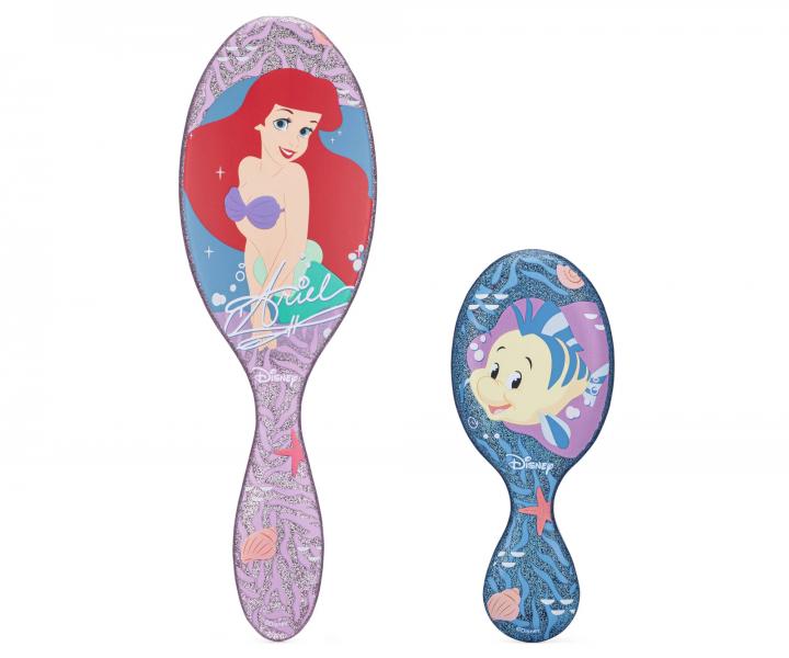 Drkov sada kart na vlasy Wet Brush Original Detangler a Mini Detangler Disney Princess Ariel