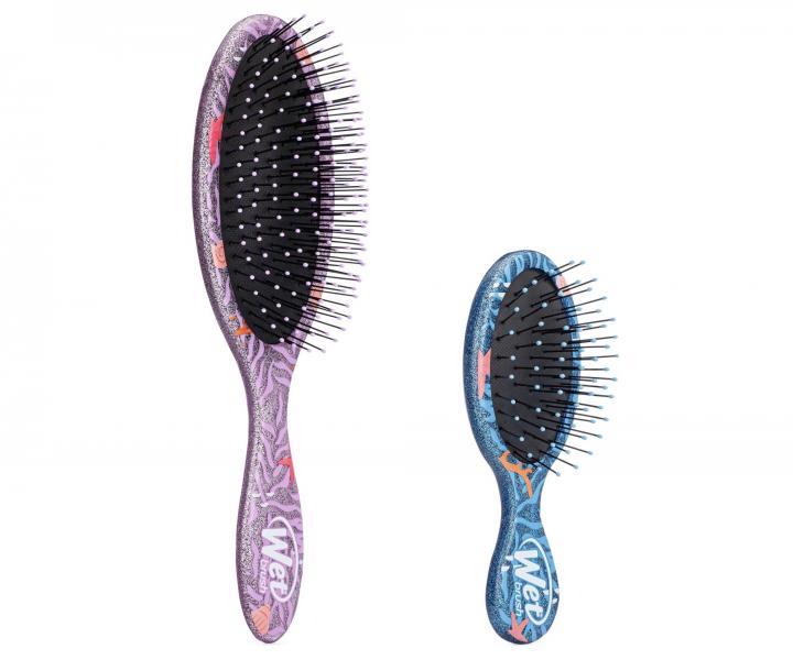 Dárková sada kartáčů na vlasy Wet Brush Original Detangler a Mini Detangler Disney Princess Ariel