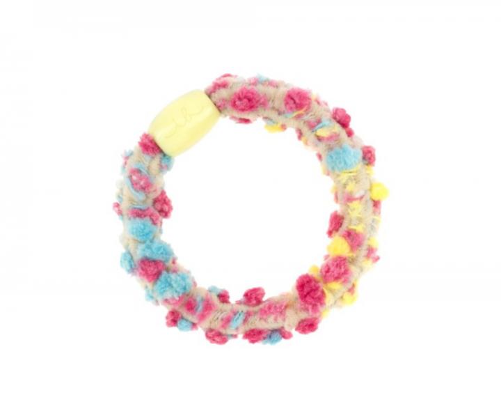 Sada ozdobných gumiček do vlasů Invisibobble Kids Twistar Pom Pom Tie - 3 ks