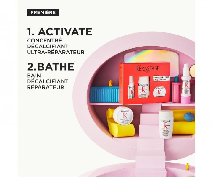 D�rkov� sada pro obnovu a odv�pn�n� po�kozen�ch vlas� K�rastase Premi�re Damage Repair Hair Care Duo