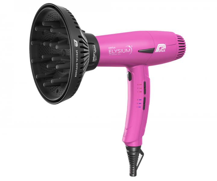 Profesionální fén na vlasy s difuzérem Parlux Elysium Fuchsia - 2300 W, matný růžový