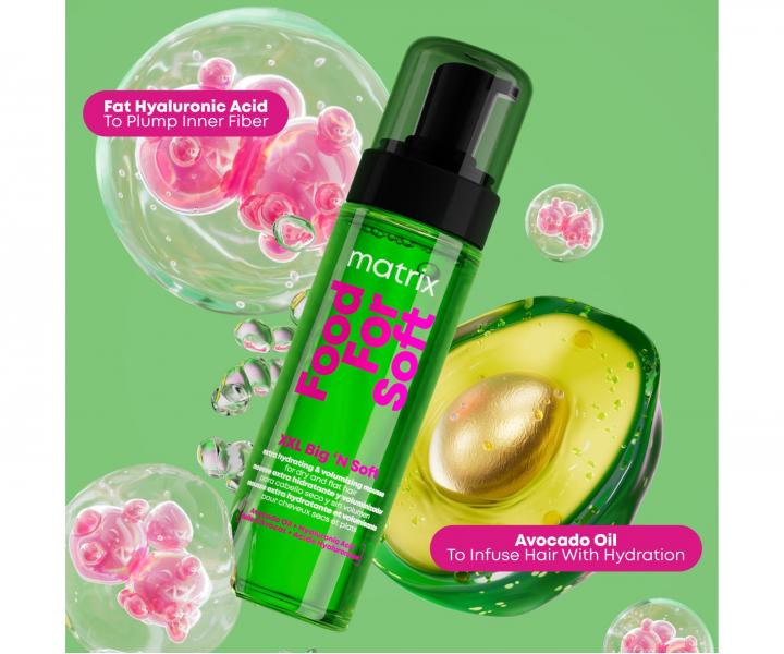 P�na pro extra hydrataci a objem such�ch vlas� Matrix Food For Soft XXL Big 'N Soft - 200 ml