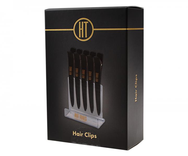 Klipsy do vlasů Hot Tools Hair Clips - 12 cm, černé, 5 ks