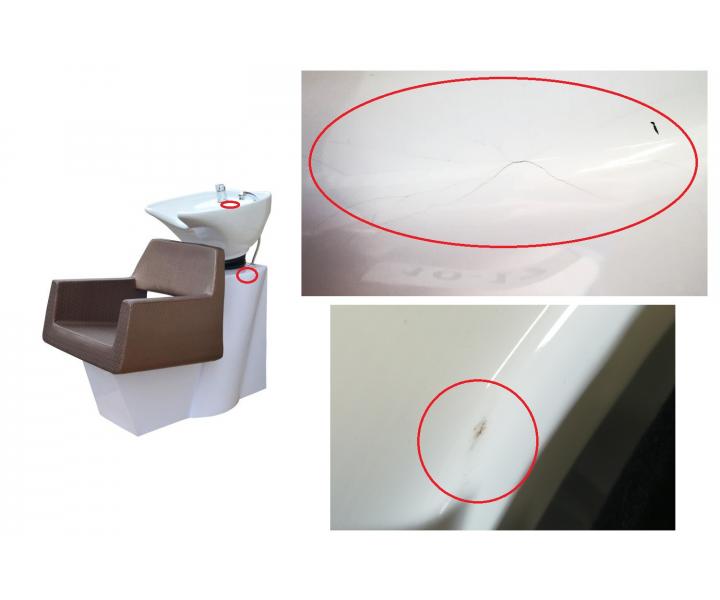 Kadeřnický mycí box Detail Luxor - hnědý (89) - II. jakost - kaz glazury, oděrka korpusu
