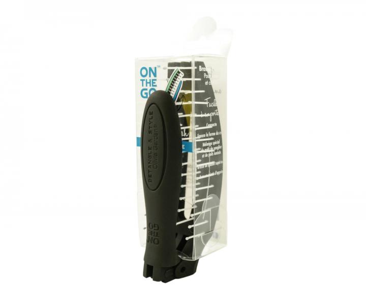 Kartáč s nylonovými štětinami Olivia Garden Fingerbrush On the Go Detangle&Style - černý