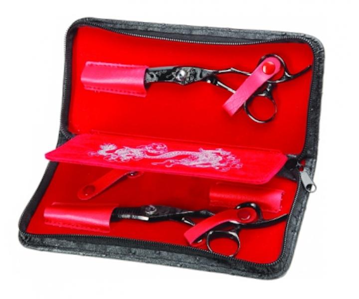 Sada kadeřnických nůžek 6,25" a efilačních nůžek 6,28" Olivia Garden Dragon Shear Collection