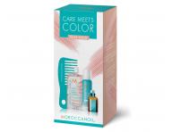 Sada pro oživení vlasů Moroccanoil Care Meets Color Rose Gold - hřeben, maska, suchý šampon, olej