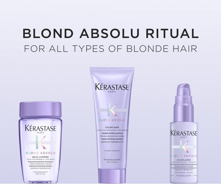 Dárková cestovní sada pro blond vlasy Kérastase Blond Absolu Essentials Set For Blonde Hair