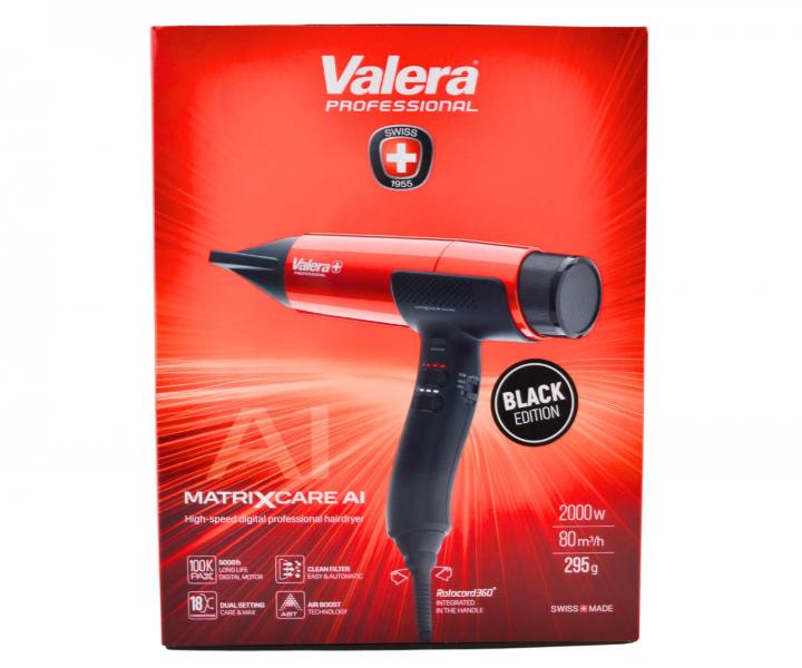 Profesionální vysokorychlostní digitální fén na vlasy Valera Professional MatriXcare AI - 2000 W, černý