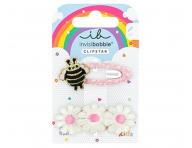 Dětské sponky do vlasů pukačky Invisibobble Clipstar Happy Spring Bee - 2 ks