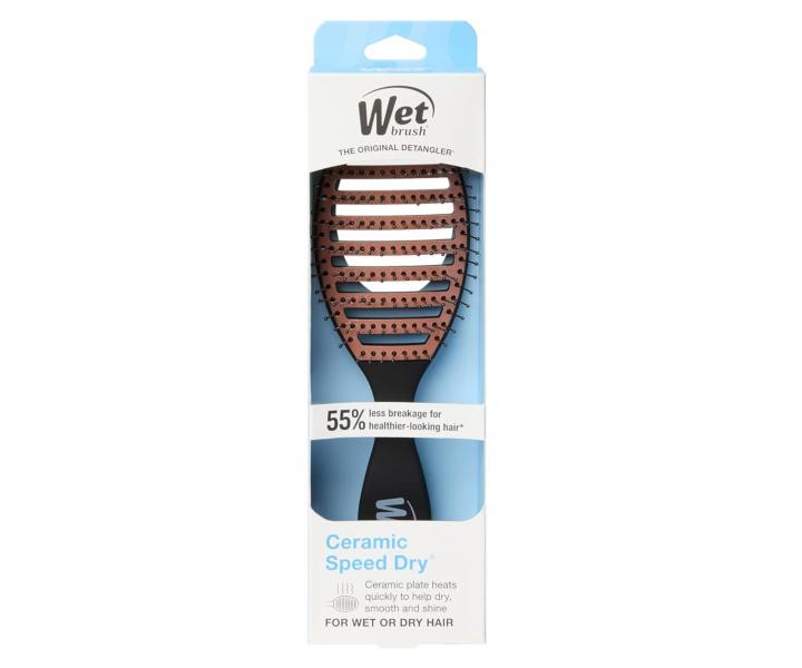 Kartáč na rozčesávání a foukání vlasů Wet Brush The Original Detangler Ceramic Speed Dry - černý