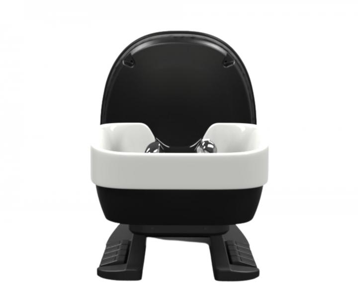 Luxusn� kade�nick� elektricky polohovateln� myc� box SilverFox 6001 - �ern�, b�l� umyvadlo