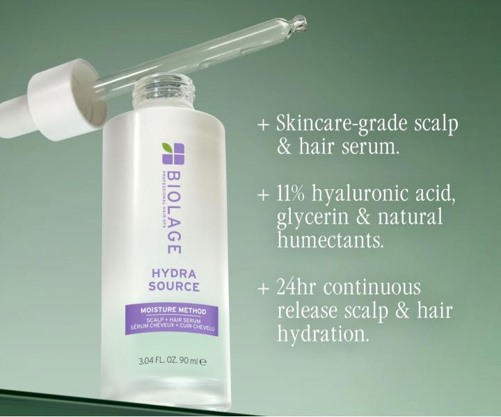 Lehk� hydrata�n� s�rum na vlasy a vlasovou poko�ku Biolage Hydra Source Moisture Method Scalp & Hair Serum - 90 ml