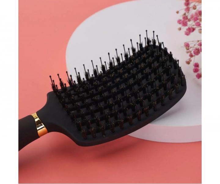 Kart�� na roz�es�v�n� a fouk�n� vlas� s kan��mi a nylonov�mi �t�tinami Sister Young Ovia Hair Brush - �ern�