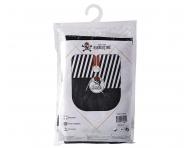 Pánská pláštěnka na stříhání vlasů a vousů Barbertime Black White Banded Pro Barber Cape XXL - černá