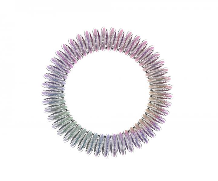 Tenká spirálová gumička do vlasů Invisibobble Slim Vanity Fairy - duhová, 3 ks