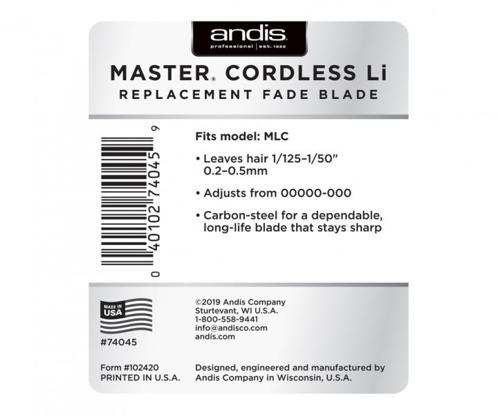 Nhradn hlavice pro strojek Andis Master Cordless Li - 0,2 - 0,5 mm