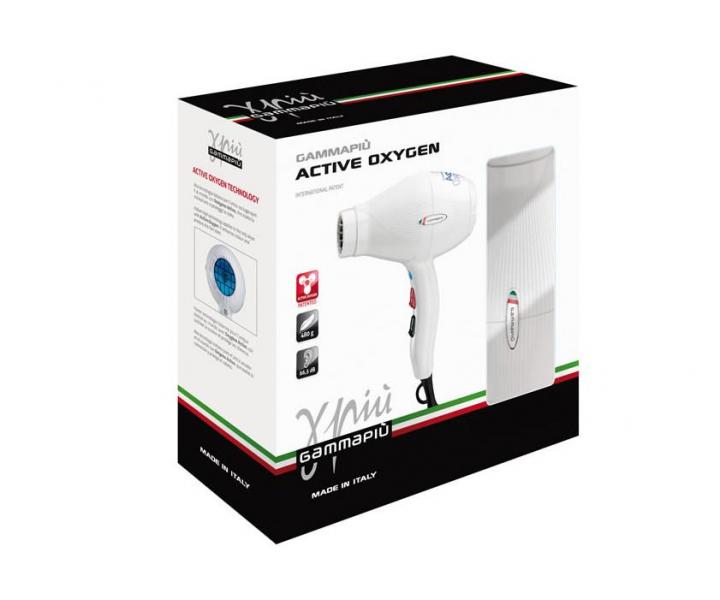 Fén na vlasy Gamma Piú Active Oxygen - 2100 W, bílý