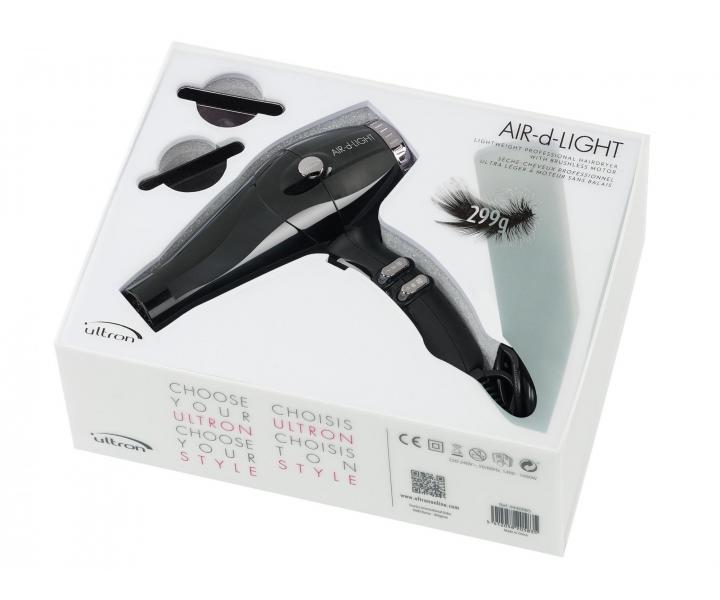 Profesionální fén na vlasy Ultron AIR-d-LIGHT - 1600 W, černý
