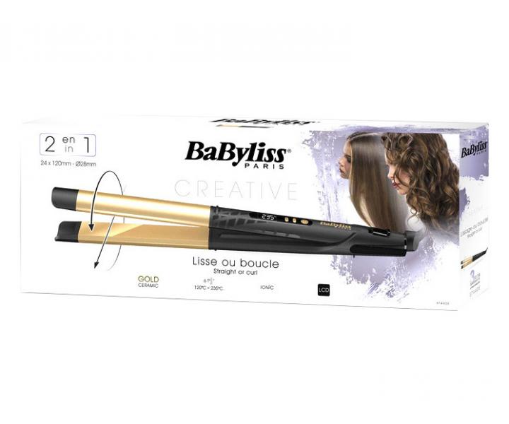 Žehlička a kulma na vlasy 2v1 BaByliss Creative ST440E - černá