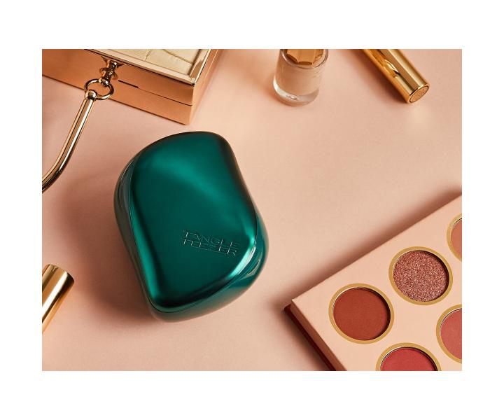Kartáč na rozčesávání vlasů Tangle Teezer Compact Styler Green Jungle - metalický zelený