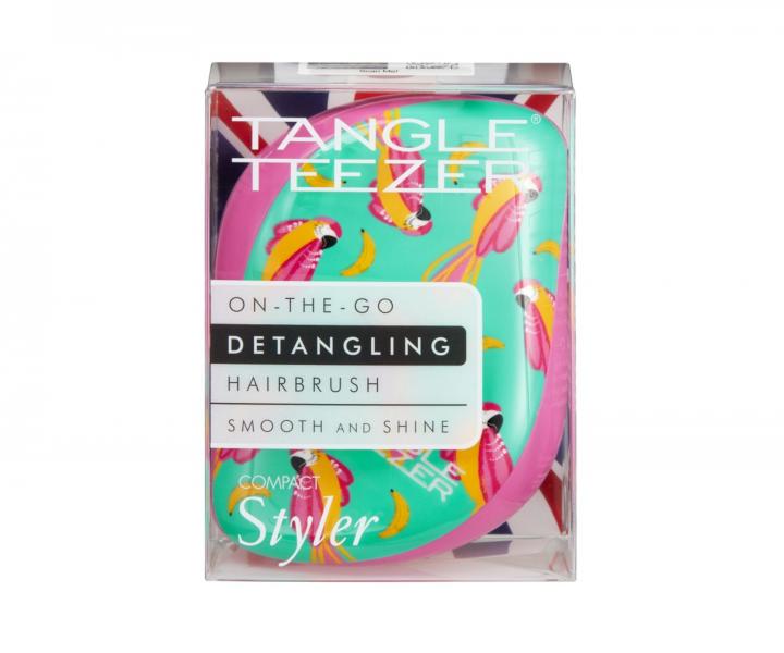 Kart na rozesvn vlas Tangle Teezer Compact Styler Paradise Bird - rovo-tyrkysov