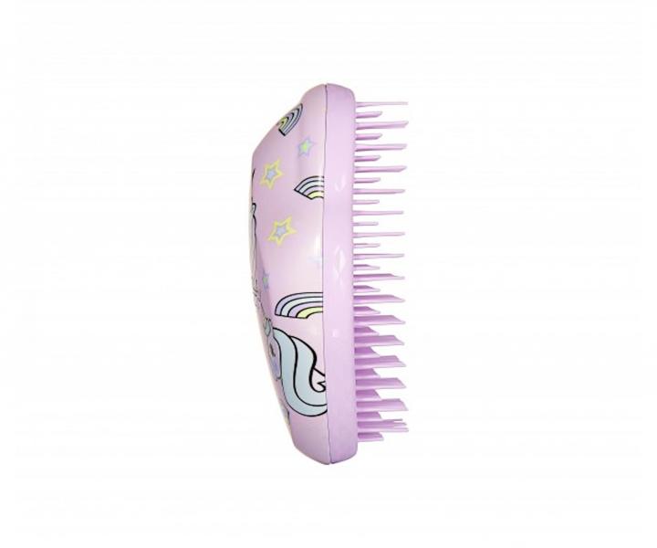 Kartáč na rozčesávání vlasů Tangle Teezer Original Mini Unicorn Magic - fialový s jednorožci