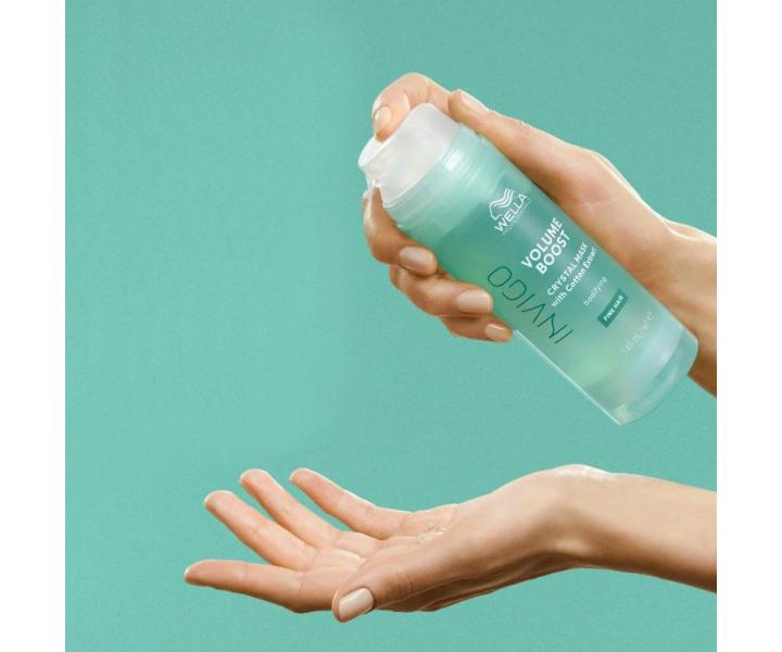 Čirá maska pro objem vlasů Wella Professionals Invigo Volume Boost Clear Treat Crystal Mask - 145 ml