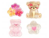 D�tsk� vesel� sk�ipe�ky do vlas� Invisibobble Clipstar Kids Bearly Bloomed - 4 ks