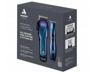 Profesionální set střihacího a konturovacího strojku Andis Envy Galaxy Combo Kit 561563 - perleťově modrý