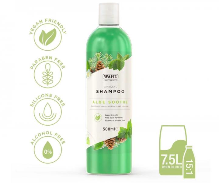 Zklid�uj�c� �ampon pro citlivou zv��ec� poko�ku Wahl Professional Animal Shampoo Aloe Soothe - 500 ml, koncentr�t