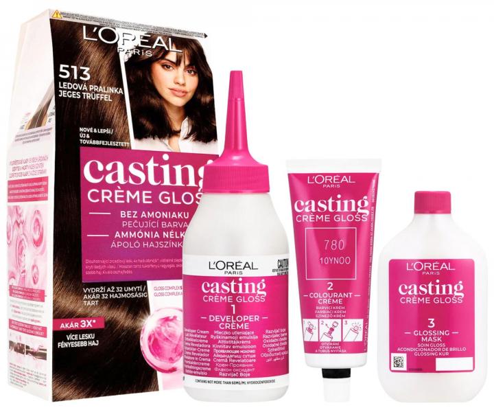 Přeliv bez amoniaku Loréal Casting Créme Gloss - 513 ledová pralinka