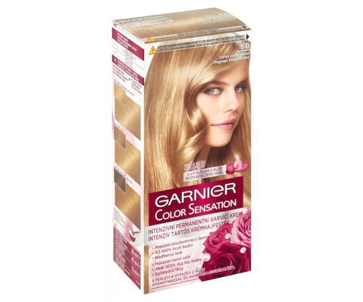Permanentn barva Garnier Color Sensation 8.0 ziv svtl blond