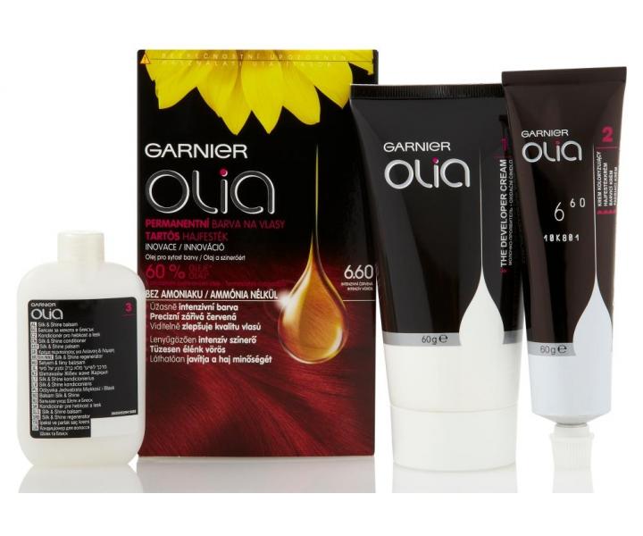 Permanentn� olejov� barva Garnier Olia 6.60 intenzivn� �erven�
