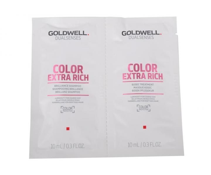Šampon a kondicionér na barvené vlasy Goldwell Color Extra - 2x10 ml