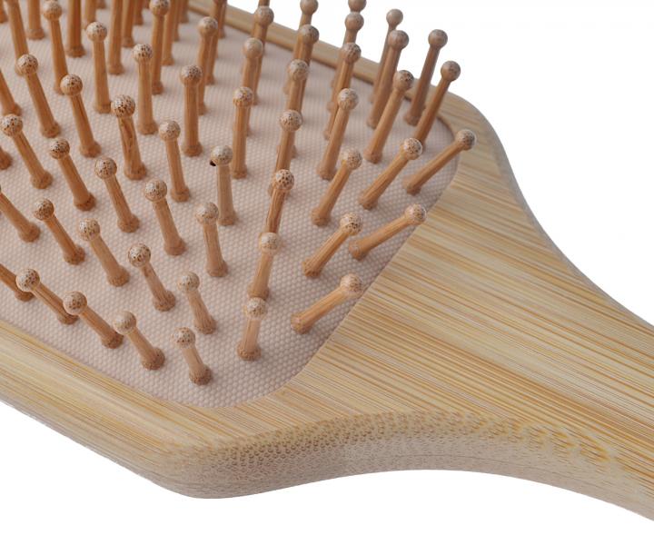 Bambusov masn kart na vlasy Detail - Hair style Bamboo Brush