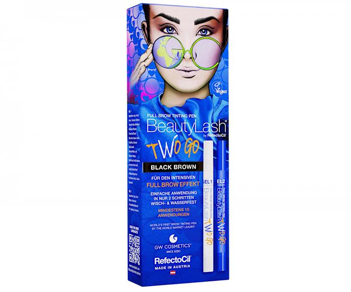 Barvicí pero na obočí RefectoCil BeautyLash Two Go Black Brown - černo hnědá