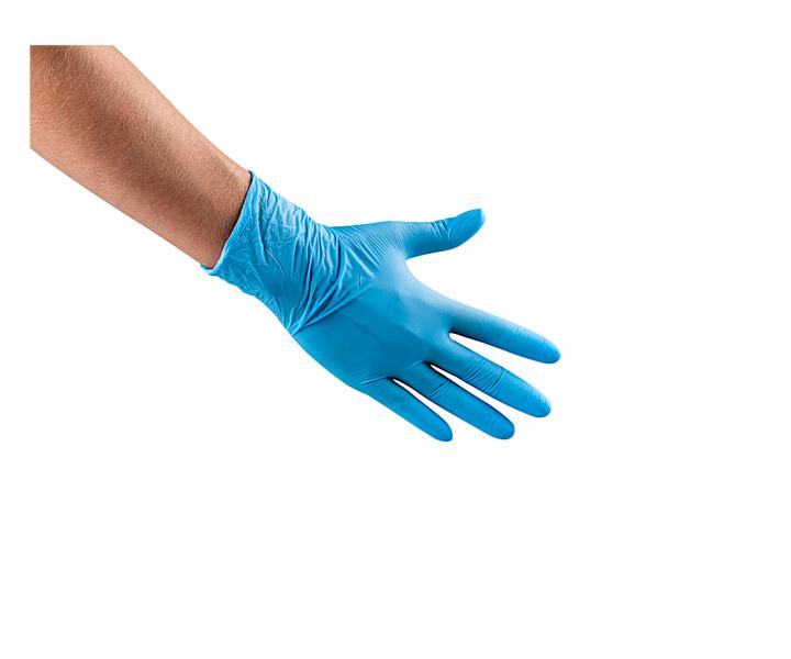 Jednorzov nitrilov rukavice Batist Flower Smart M - 100 ks, modr