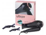 Cestovní fén na vlasy Ultron Mini Facette - černý, 1000 W + klipsy do vlasů zdarma