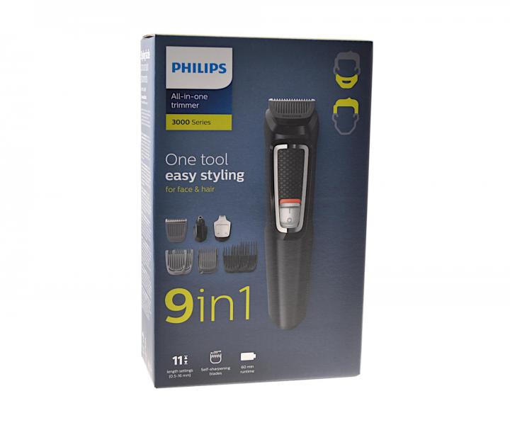 Zastřihovač vlasů a vousů Philips Series 3000 MG3740/15 - černý